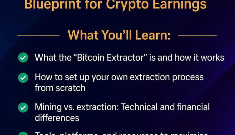 Bitcoin Extractor Demystified: A Complete Educational Blueprint for Crypto Earnings.